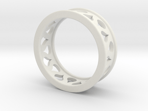 Droplet Ring in White Natural Versatile Plastic