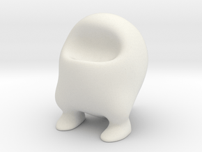 Fat Frankie (6cm) in White Natural Versatile Plastic