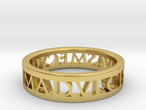 Anima Thin · Roman Ring in Polished Brass: 5.25 / 49.625