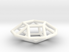 0806 J31 Pentagonal Gyrobicupola (a=1cm) #1 in White Smooth Versatile Plastic