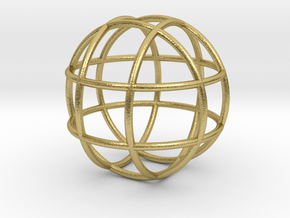 0848 Sphere F(x,y,z)=a #001 in Natural Brass