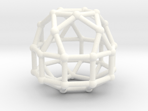 0837 J41 Elongated Pentagonal Gyrocupolarotunda #2 in White Smooth Versatile Plastic
