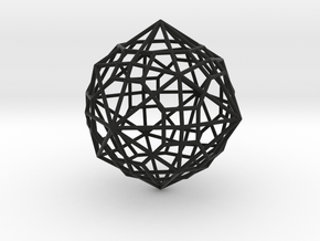 0495 Truncated Cuboctahedron + Dual in Black Smooth Versatile Plastic