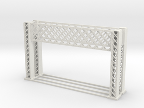 'N Scale' - Bridge Support Section in White Natural Versatile Plastic