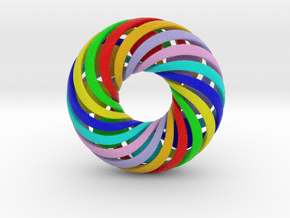 0173 8-Torus [2-2-4-4] & 8 Ball (n=8, 10.0cm) in Matte High Definition Full Color