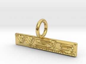 WS6 Pendant Trans Am Firebird Charm Gift in Polished Brass