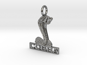Ford Cobra Mustang Pendant Charm Gift in Polished Silver