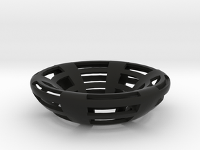 0028 Elliptic Torus #002 (5 cm) in Black Smooth Versatile Plastic