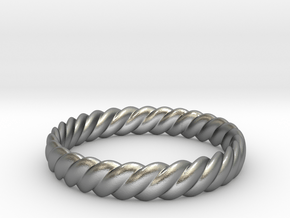 wide twisted stacker in Natural Silver: 9.5 / 60.25