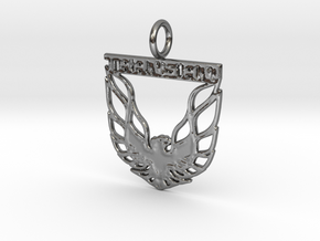Trans Am Pendant Charm Necklace Firebird Gift in Polished Silver