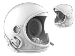 Mercury Helmet 1/6 Scale / New Version 3! in Tan Fine Detail Plastic