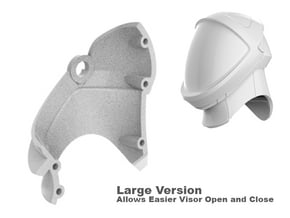 SpaceX Helmet Cowl (Left) 1/6 Scale / Large in Tan Fine Detail Plastic