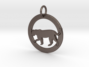 Creator Pendant in Polished Bronzed-Silver Steel