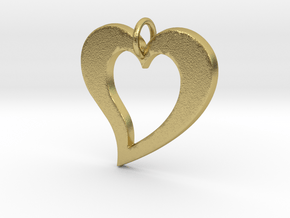 Love Heart- Makom Jewelry in Natural Brass