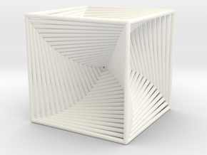0299 Cube Line Design (full color, 5.5 cm) #003 in White Smooth Versatile Plastic