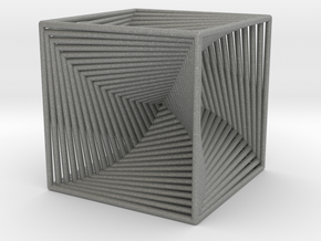 0299 Cube Line Design (full color, 5.5 cm) #003 in Gray PA12