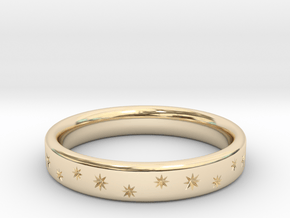 stars band ring in 14K Yellow Gold: 9.5 / 60.25