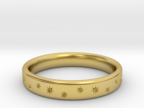 stars band ring in Polished Brass: 9.5 / 60.25