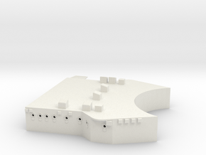 1/128 DKM Scharnhorst Fore Structure Deck1 P2 in White Natural Versatile Plastic