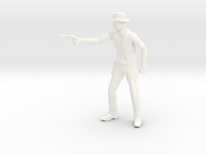 Wild Wild West Jim West with Rifle 1.18 in White Processed Versatile Plastic