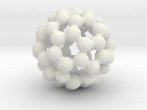 C60 - Buckyball - M in White Natural Versatile Plastic