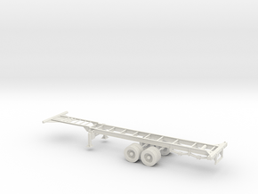 Container Chassis 40 foot - Gscale in White Natural Versatile Plastic