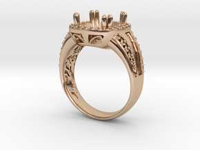 Cushion shaped halo 5 NO STONES SUPPLIED in 14k Rose Gold