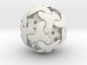 Starball Pendant in White Natural Versatile Plastic