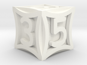 Thrive (Solid) D6 - 16mm die in White Smooth Versatile Plastic