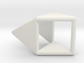 d4 double prism blank in White Natural Versatile Plastic