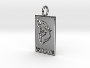 5.0 Coyote V8 Emblem Ford Pendant Charm Gift in Polished Silver