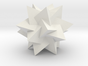 Compound of 5 Tetrahedra2 in White Natural Versatile Plastic