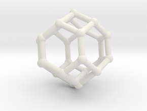 Truncated octahedron in White Natural Versatile Plastic