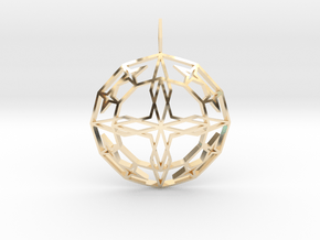 Archangel Michael Star (Domed) in 14k Gold Plated Brass