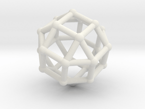 Rhombicuboctahedron in White Natural Versatile Plastic