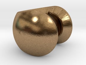 C sphere pendant half a tennis ball in Natural Brass