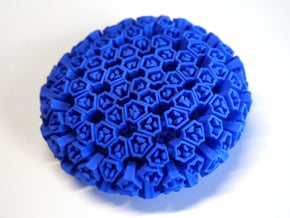 Soft-Boiled Geodesic (7.2cm) in Blue Processed Versatile Plastic