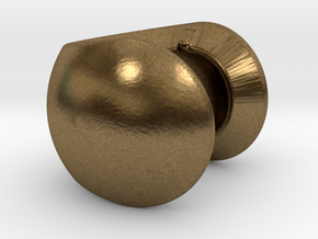 C sphere pendant half a tennis ball in Natural Bronze