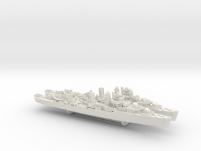 USN Mahan class DDs (2 ships) in White Natural Versatile Plastic: 1:1200