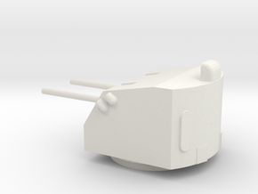 1/144 Scale 5 in 38 cal Mk 28 Twin Gun in White Natural Versatile Plastic