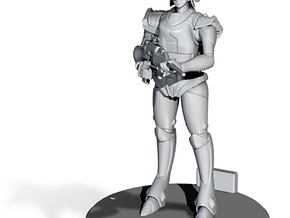 Robotech Female ATAC Officer Pose 4 in Tan Fine Detail Plastic
