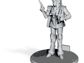 Robotech Female Armored GMP Officer Pose 2 in Tan Fine Detail Plastic