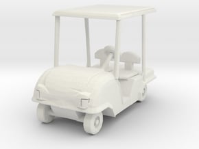 O Scale Golf Cart in White Natural Versatile Plastic