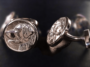 Leonberger Cufflinks in Platinum