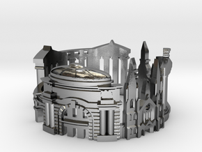 Edinburgh Skyline - Cityscape Ring in Polished Silver: 9 / 59