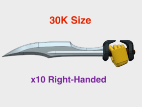 10x Right-handed Energy Sword: Leonidas (30k Size) in Tan Fine Detail Plastic