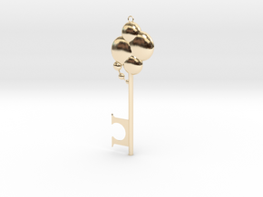 Disneyland Imagine Key (Vertical) in 14k Gold Plated Brass: Small