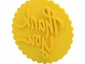 Stamp / Cookie stamp in Yellow Processed Versatile Plastic