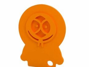Keychain in Orange Processed Versatile Plastic