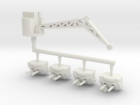 1/350 HMS Victorious Boat Crane & 3'' Mounts(1964) in White Natural Versatile Plastic